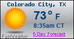 Weather Forecast for Colorado City, TX