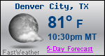 Weather Forecast for Denver City, TX