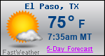 Weather Forecast for El Paso, TX