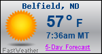 Weather Forecast for Belfield, ND