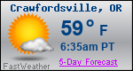Weather Forecast for Crawfordsville, OR
