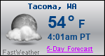 Weather Forecast for Tacoma, WA