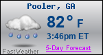 Weather Forecast for Pooler, GA