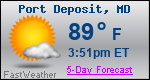 Weather Forecast for Port Deposit, MD