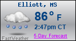 Weather Forecast for Elliott, MS