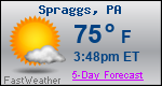 Weather Forecast for Spraggs, PA