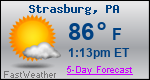 Weather Forecast for Strasburg, PA