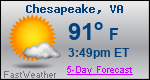 Weather Forecast for Chesapeake, VA