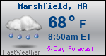 Weather Forecast for Marshfield, MA