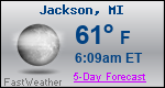 Weather Forecast for Jackson, MI