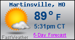 Weather Forecast for Martinsville, MO