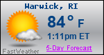 Weather Forecast for Warwick, RI