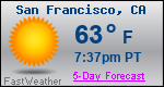 Weather Forecast for San Francisco, CA