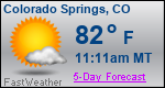 Weather Forecast for Colorado Springs, CO