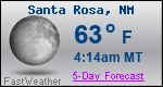 Weather Forecast for Santa Rosa, NM