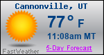 Weather Forecast for Cannonville, UT