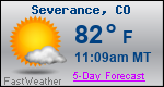 Weather Forecast for Severance, CO