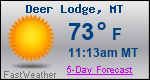 Weather Forecast for Deer Lodge, MT