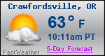Weather Forecast for Crawfordsville, OR