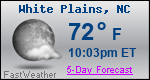 Weather Forecast for White Plains, NC