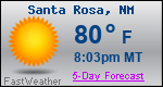 Weather Forecast for Santa Rosa, NM