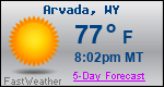 Weather Forecast for Arvada, WY