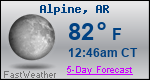 Weather Forecast for Alpine, AR