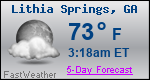 Weather Forecast for Lithia Springs, GA