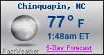 Weather Forecast for Chinquapin, NC