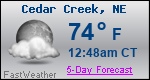Weather Forecast for Cedar Creek, NE