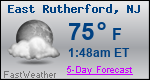 Weather Forecast for East Rutherford, NJ