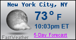 Weather Forecast for New York, NY