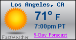 Weather Forecast for Los Angeles, CA