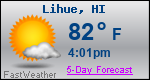 Weather Forecast for Lihue, HI