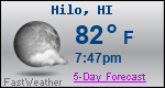 Weather Forecast for Hilo, HI