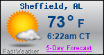 Weather Forecast for Sheffield, AL