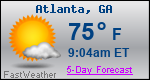 Weather Forecast for Atlanta, GA
