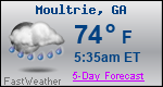 Weather Forecast for Moultrie, GA