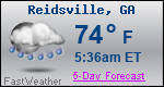 Weather Forecast for Reidsville, GA