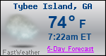 Weather Forecast for Tybee Island, GA