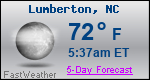 Weather Forecast for Lumberton, NC