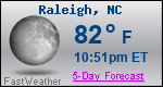 Weather Forecast for Raleigh, NC