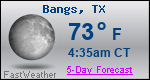 Weather Forecast for Bangs, TX