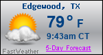 Weather Forecast for Edgewood, TX