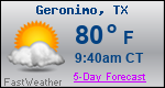 Weather Forecast for Geronimo, TX