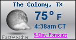 Weather Forecast for The Colony, TX