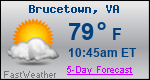 Weather Forecast for Brucetown, VA