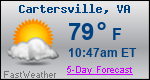 Weather Forecast for Cartersville, VA