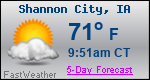 Weather Forecast for Shannon City, IA