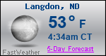 Weather Forecast for Langdon, ND